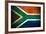 Weathered Flag Of South Africa, Fabric Textured-Gilmanshin-Framed Premium Giclee Print