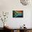 Weathered Flag Of South Africa, Fabric Textured-Gilmanshin-Art Print displayed on a wall