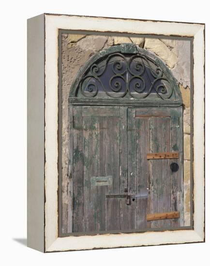 Weathered old door, Valletta, Malta-Alan Klehr-Framed Premier Image Canvas