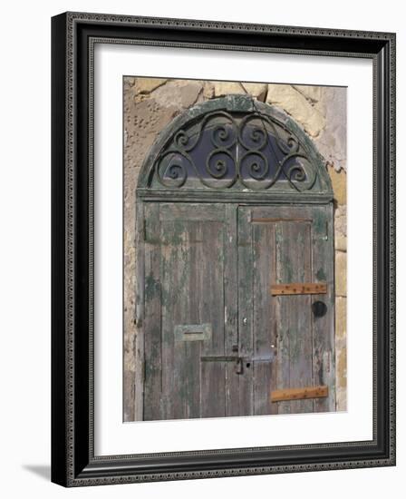 Weathered old door, Valletta, Malta-Alan Klehr-Framed Photographic Print