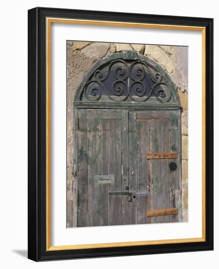 Weathered old door, Valletta, Malta-Alan Klehr-Framed Photographic Print