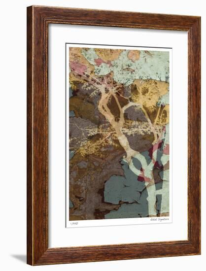 Weathered Trees in Blue 1-Mj Lew-Framed Giclee Print