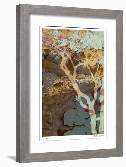 Weathered Trees in Blue 1-Mj Lew-Framed Giclee Print