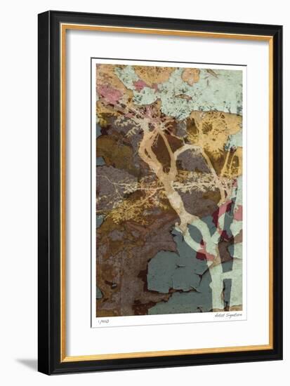 Weathered Trees in Blue 1-Mj Lew-Framed Giclee Print