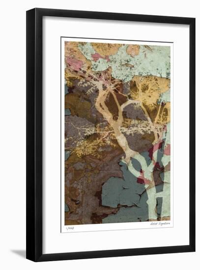 Weathered Trees in Blue 1-Mj Lew-Framed Giclee Print