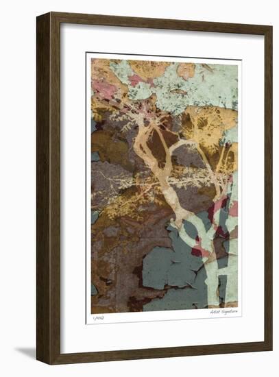 Weathered Trees in Blue 1-Mj Lew-Framed Giclee Print