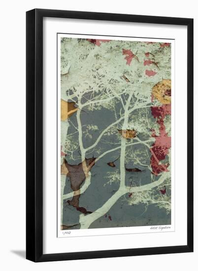 Weathered Trees in Blue 2-Mj Lew-Framed Giclee Print