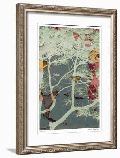 Weathered Trees in Blue 2-Mj Lew-Framed Giclee Print