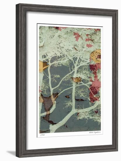 Weathered Trees in Blue 2-Mj Lew-Framed Giclee Print