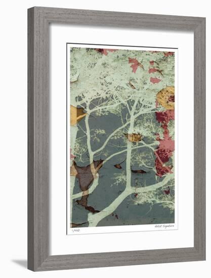 Weathered Trees in Blue 2-Mj Lew-Framed Giclee Print