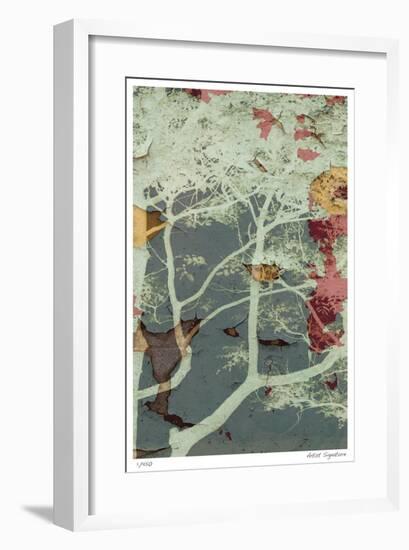 Weathered Trees in Blue 2-Mj Lew-Framed Giclee Print