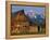 Weathered Wooden Barn Along Mormon Row with the Grand Tetons in Distance, Grand Teton National Park-Dennis Flaherty-Framed Premier Image Canvas