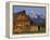 Weathered Wooden Barn Along Mormon Row with the Grand Tetons in Distance, Grand Teton National Park-Dennis Flaherty-Framed Premier Image Canvas