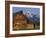 Weathered Wooden Barn Along Mormon Row with the Grand Tetons in Distance, Grand Teton National Park-Dennis Flaherty-Framed Photographic Print