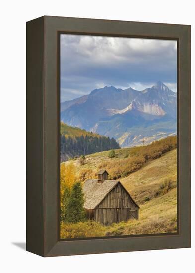 Weathered Wooden Barn Near Telluride in the Uncompahgre National Forest, Colorado, Usa-Chuck Haney-Framed Premier Image Canvas