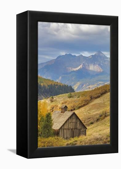 Weathered Wooden Barn Near Telluride in the Uncompahgre National Forest, Colorado, Usa-Chuck Haney-Framed Premier Image Canvas