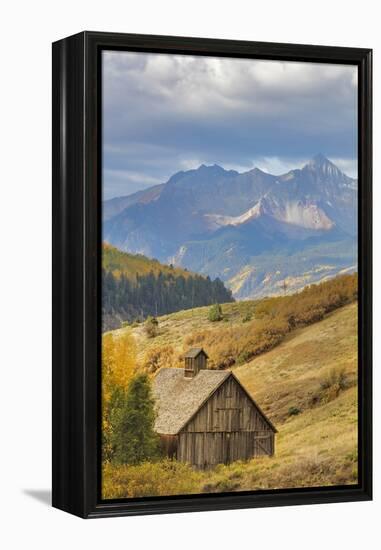 Weathered Wooden Barn Near Telluride in the Uncompahgre National Forest, Colorado, Usa-Chuck Haney-Framed Premier Image Canvas