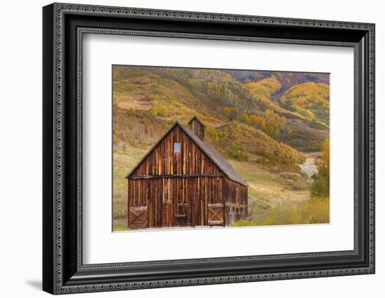 Weathered Wooden Barn Near Telluride in the Uncompahgre National Forest, Colorado, Usa-Chuck Haney-Framed Photographic Print