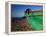 Weathered Wooden Boat Prow on Beach, Tela, Atlantida, Honduras-Jeffrey Becom-Framed Premier Image Canvas