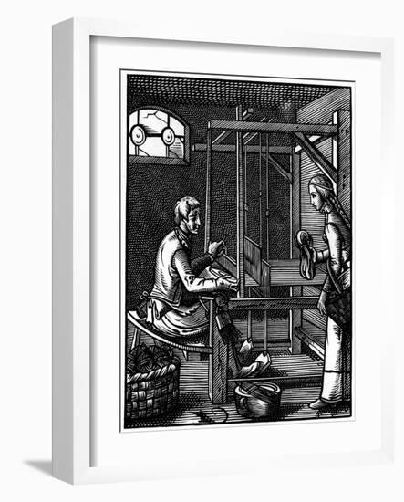 Weaver, 16th Century-Jost Amman-Framed Giclee Print