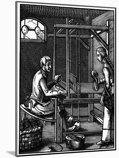 Weaver, 16th Century-Jost Amman-Mounted Giclee Print