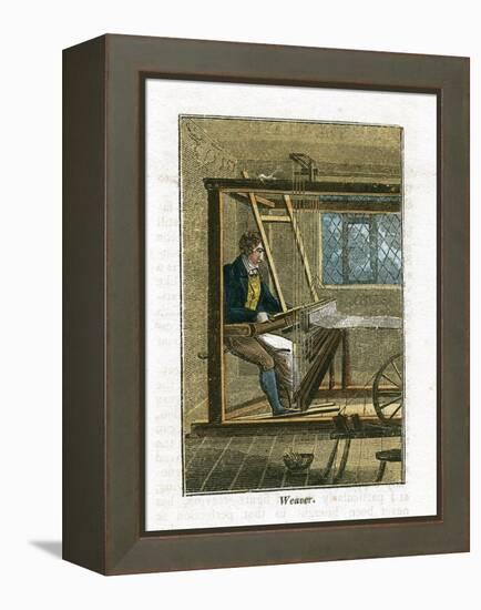 Weaver at His Loom, 1823-null-Framed Premier Image Canvas