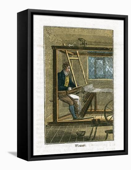 Weaver at His Loom, 1823-null-Framed Premier Image Canvas