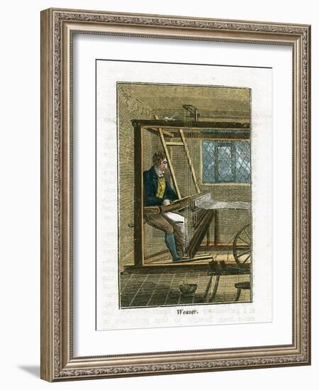 Weaver at His Loom, 1823-null-Framed Giclee Print