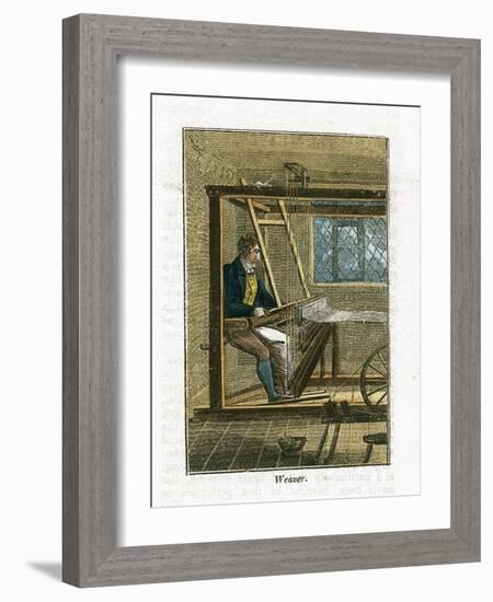 Weaver at His Loom, 1823-null-Framed Giclee Print