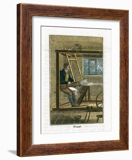 Weaver at His Loom, 1823-null-Framed Giclee Print