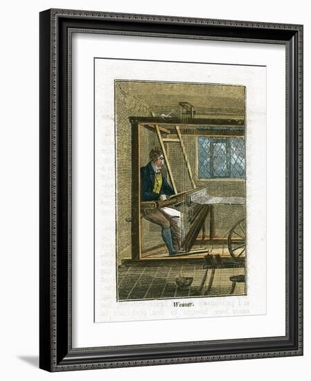 Weaver at His Loom, 1823-null-Framed Giclee Print