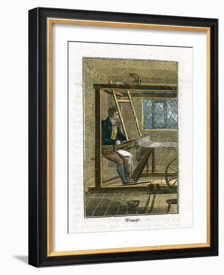 Weaver at His Loom, 1823-null-Framed Giclee Print