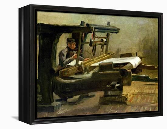 Weaver at the Loom, Facing Right, 1884-Vincent van Gogh-Framed Premier Image Canvas