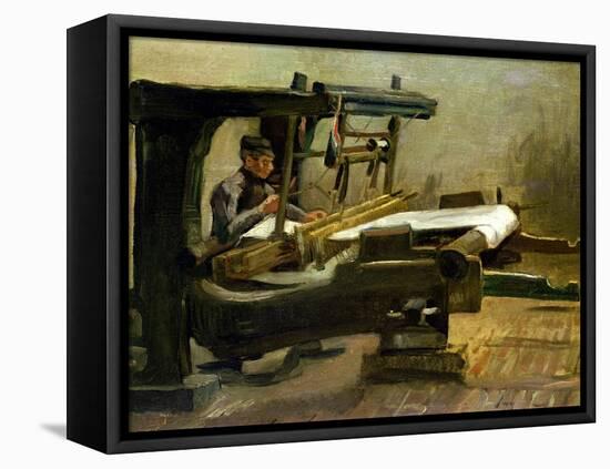 Weaver at the Loom, Facing Right, 1884-Vincent van Gogh-Framed Premier Image Canvas