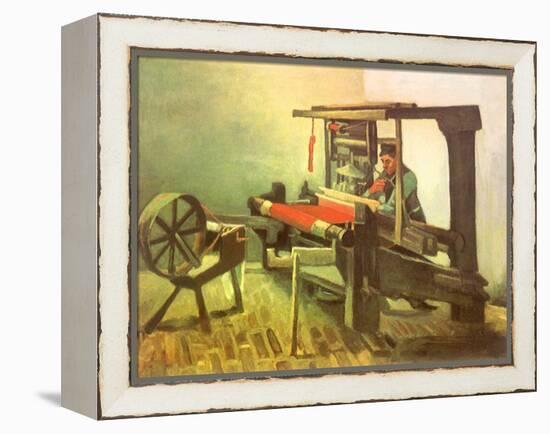 Weaver Facing Left, with Spinning Wheel, 1884-Vincent van Gogh-Framed Premier Image Canvas