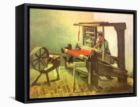 Weaver Facing Left, with Spinning Wheel, 1884-Vincent van Gogh-Framed Premier Image Canvas