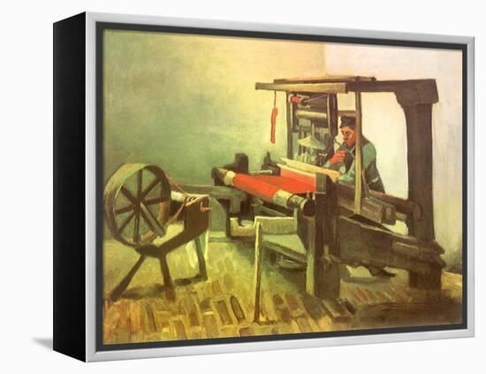 Weaver Facing Left, with Spinning Wheel, 1884-Vincent van Gogh-Framed Premier Image Canvas