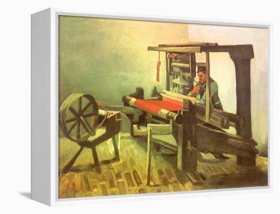 Weaver Facing Left, with Spinning Wheel, 1884-Vincent van Gogh-Framed Premier Image Canvas