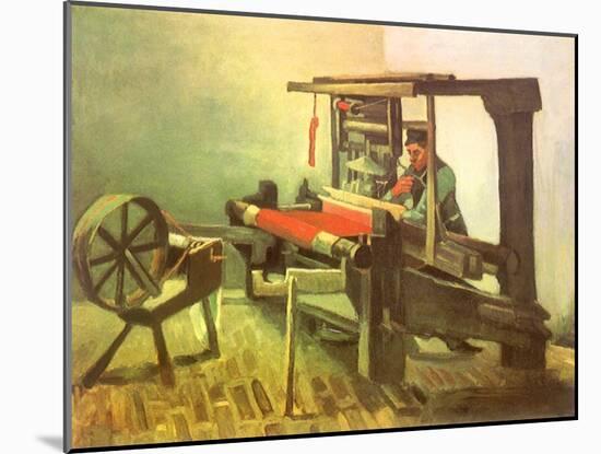 Weaver Facing Left, with Spinning Wheel, 1884-Vincent van Gogh-Mounted Giclee Print