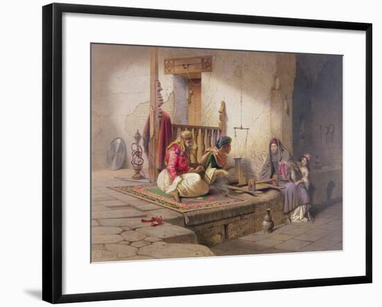 Weaver in Esna, One of 24 Illustrations Produced by G.W. Seitz, Printed c.1873-Carl Friedrich Heinrich Werner-Framed Giclee Print