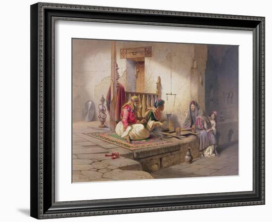 Weaver in Esna, One of 24 Illustrations Produced by G.W. Seitz, Printed c.1873-Carl Friedrich Heinrich Werner-Framed Giclee Print