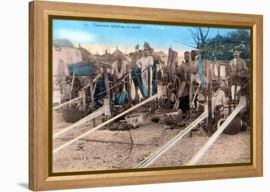 Weavers, Africa, 20th Century-null-Framed Premier Image Canvas