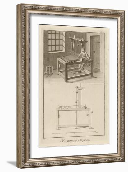 Weaving and Loom (Plate IV), 1762-Denis Diderot-Framed Giclee Print