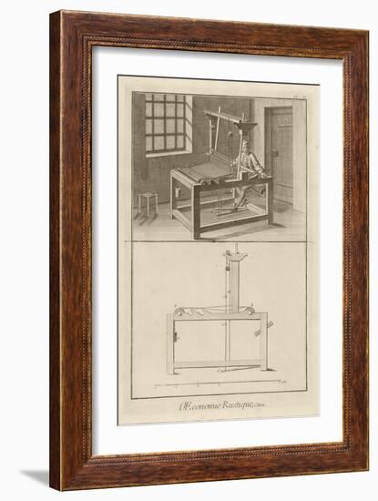 Weaving and Loom (Plate IV), 1762-Denis Diderot-Framed Giclee Print