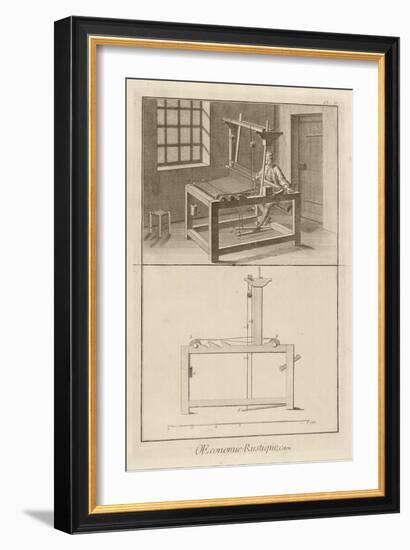 Weaving and Loom (Plate IV), 1762-Denis Diderot-Framed Giclee Print