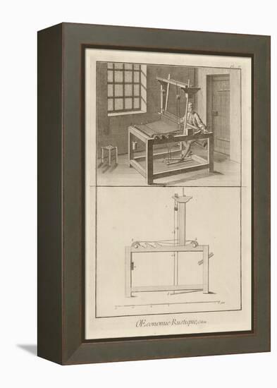 Weaving and Loom (Plate IV), 1762-Denis Diderot-Framed Premier Image Canvas