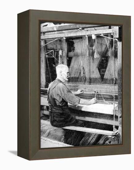 Weaving Irish Linen, Lurgan, Armagh, 1936-null-Framed Premier Image Canvas