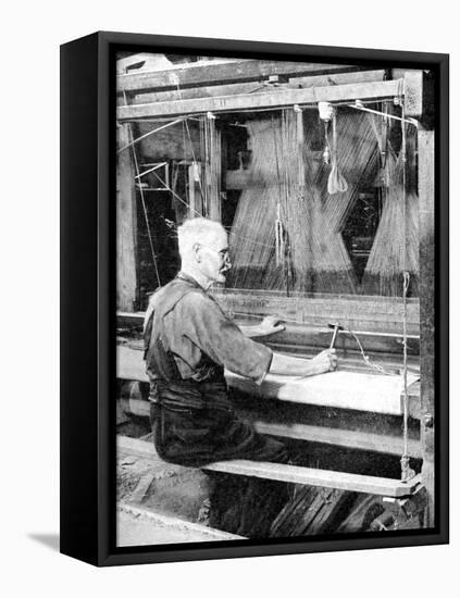 Weaving Irish Linen, Lurgan, Armagh, 1936-null-Framed Premier Image Canvas