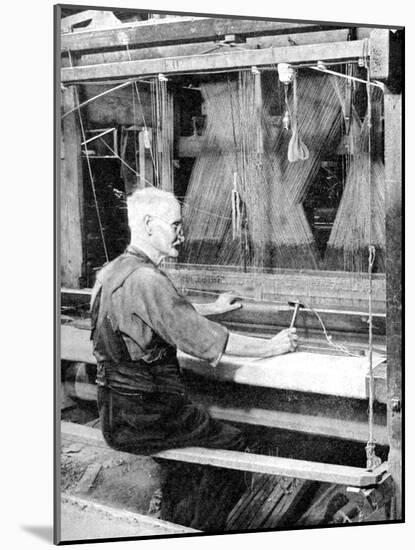 Weaving Irish Linen, Lurgan, Armagh, 1936-null-Mounted Giclee Print