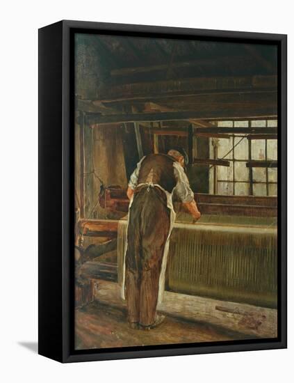 Weaving on a Loom-John William Brooke-Framed Premier Image Canvas